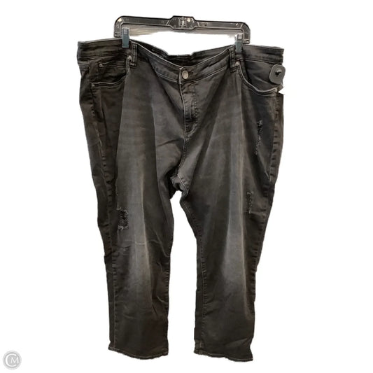 Jeans Boyfriend By Kut In Black Denim, Size: 24