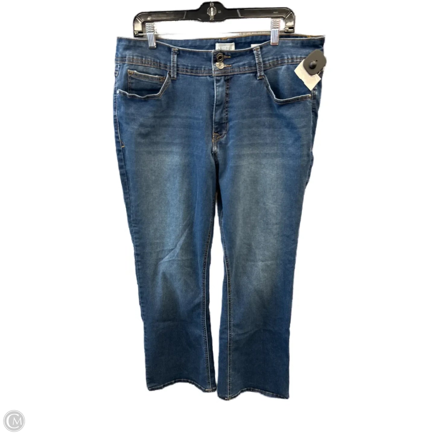 Jeans Boot Cut By Angels In Blue Denim, Size: 16