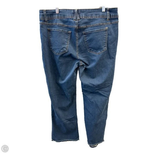 Jeans Boot Cut By Angels In Blue Denim, Size: 16