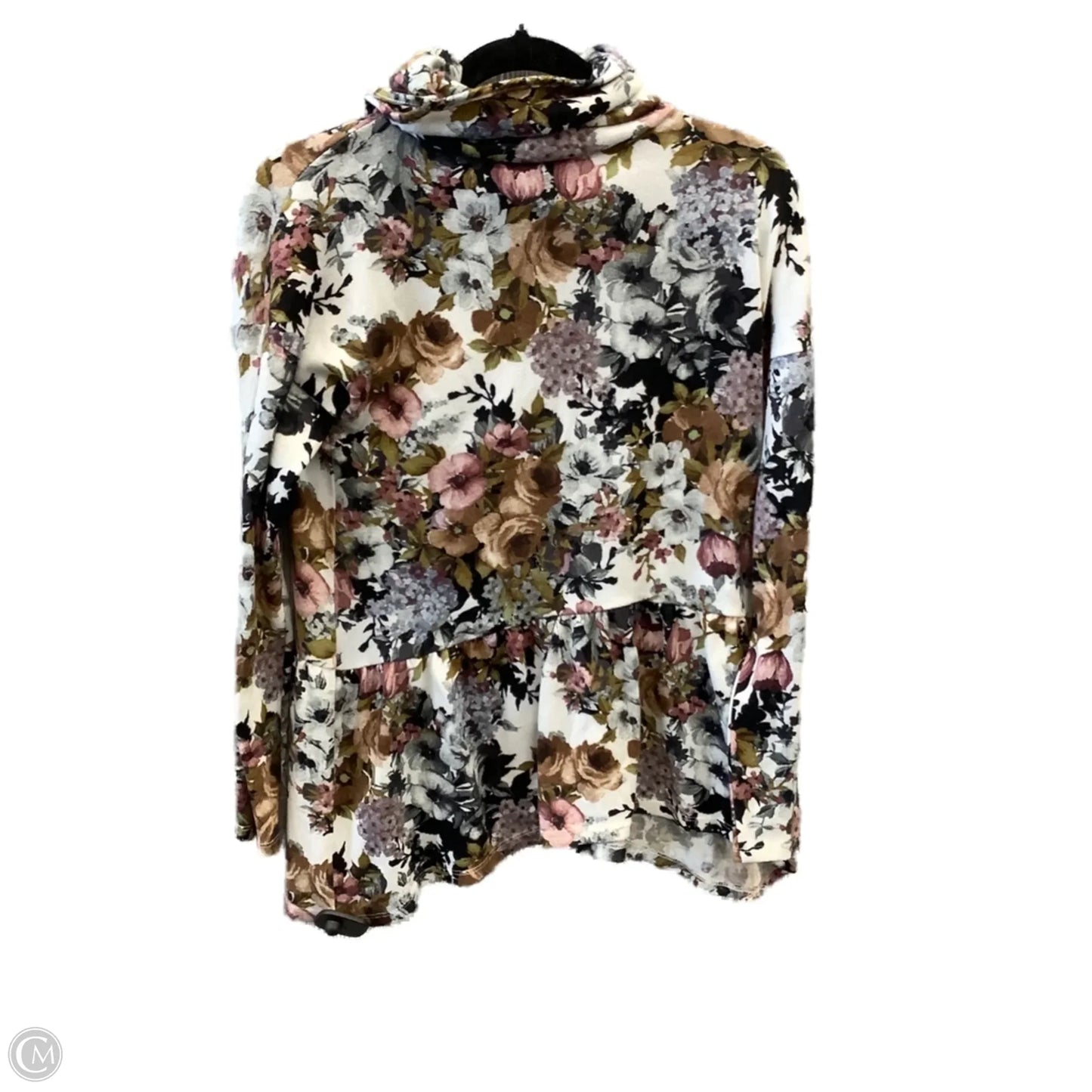 Top Long Sleeve By Ava James In Floral Print, Size: M