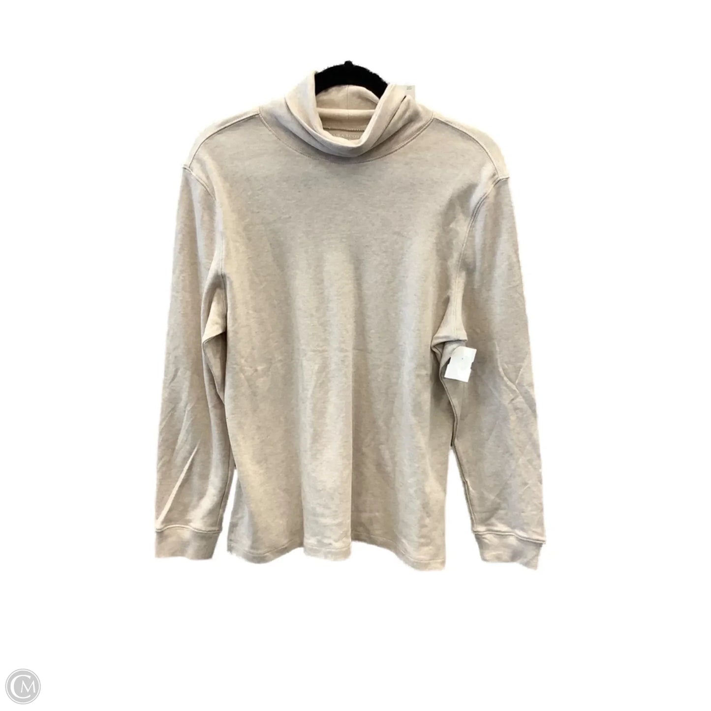 Top Long Sleeve By Laura Scott In Beige, Size: L