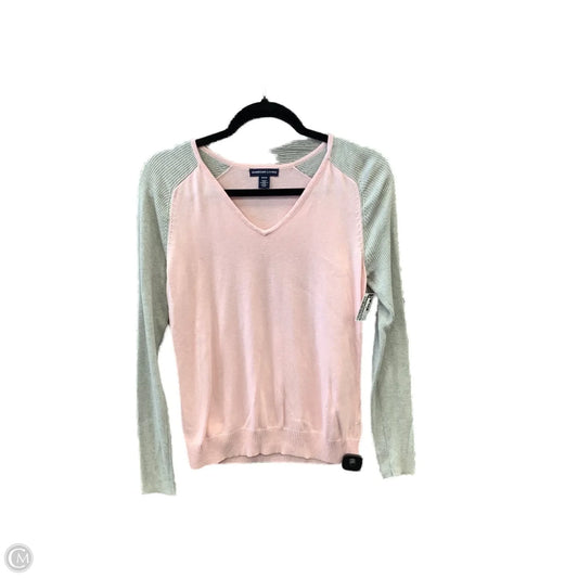Top Long Sleeve By American Living In Grey & Pink, Size: M