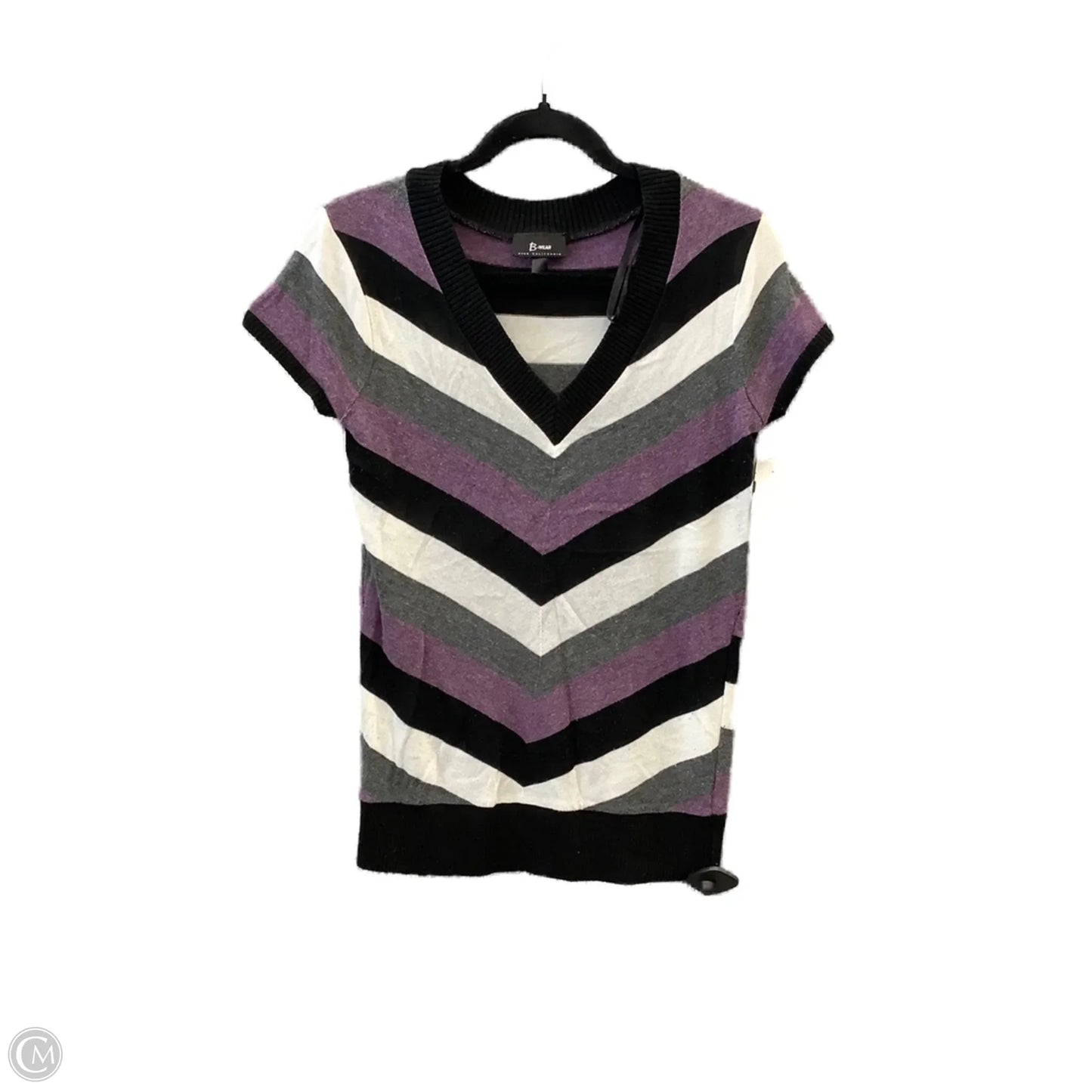 Top Short Sleeve By Clothes Mentor In Black & Purple, Size: L