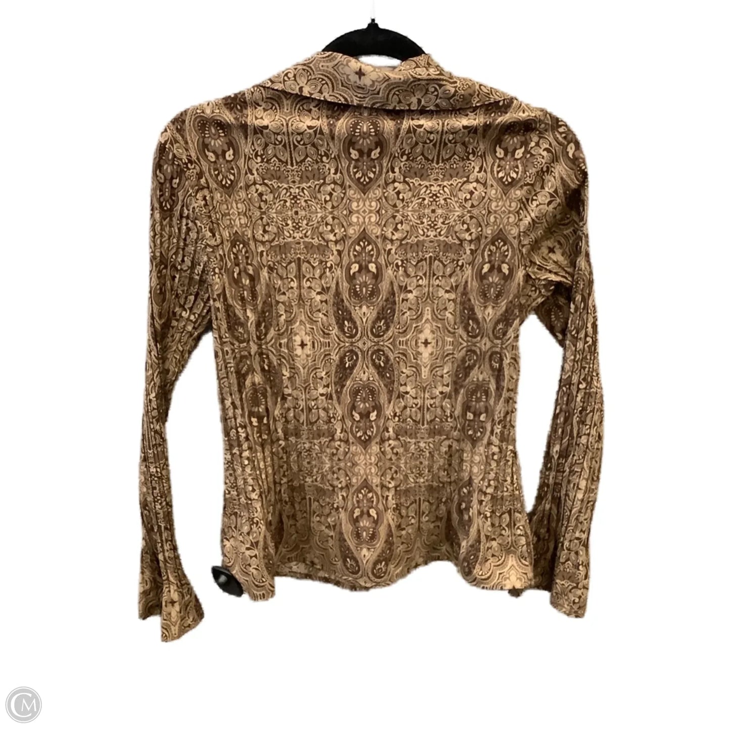 Top Long Sleeve By Apt 9 In Brown, Size: Mp