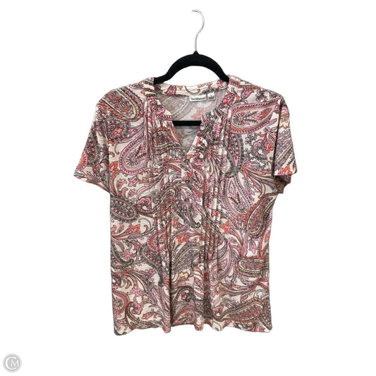 Top Short Sleeve By Croft And Barrow In Pink, Size: S