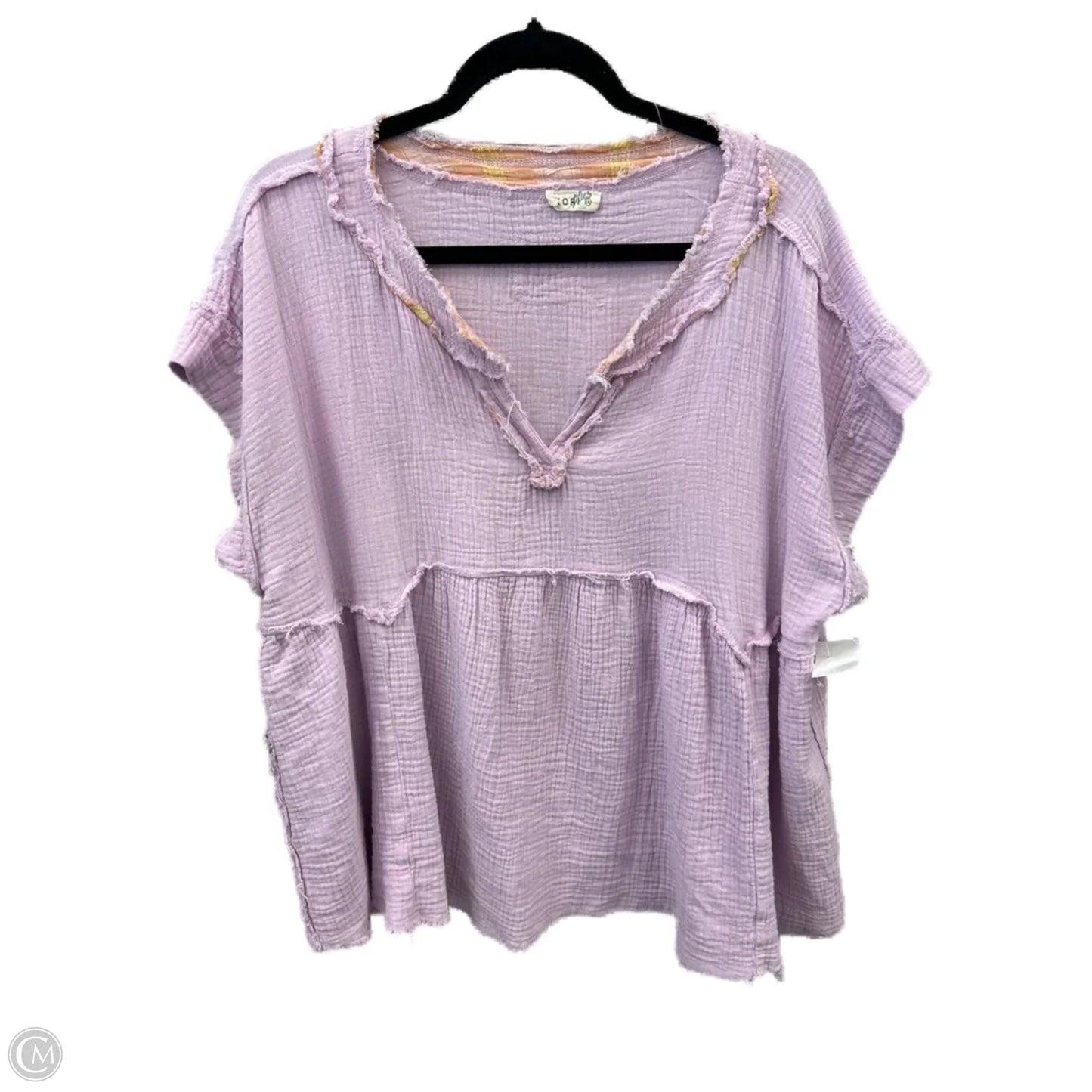 Top Short Sleeve By Kori America In Purple, Size: 1x