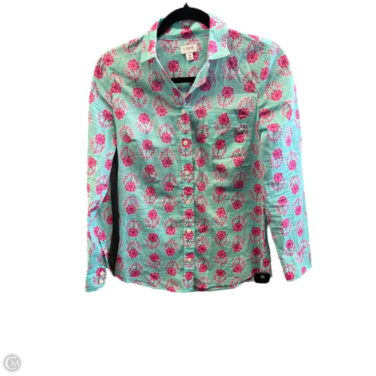 Top Long Sleeve By J. Crew In Blue, Size: Xs
