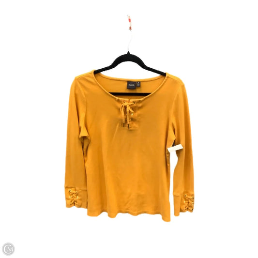 Top Long Sleeve By Rafaella In Yellow, Size: M