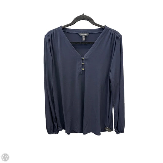 Top Long Sleeve By Ellen Tracy In Navy, Size: L