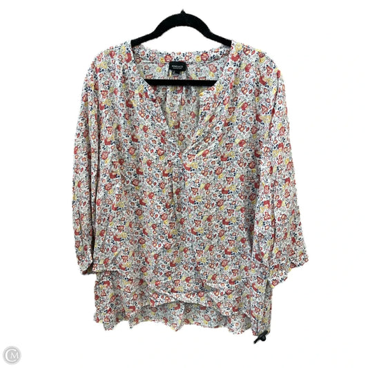 Top Long Sleeve By Jones And Co In Multi-colored, Size: 2x