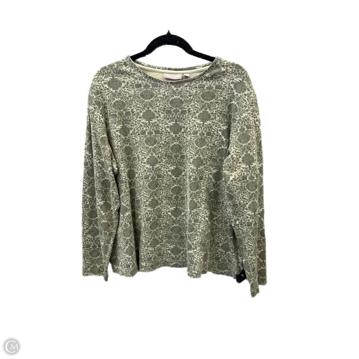 Top Long Sleeve By Croft And Barrow In Green, Size: 2x