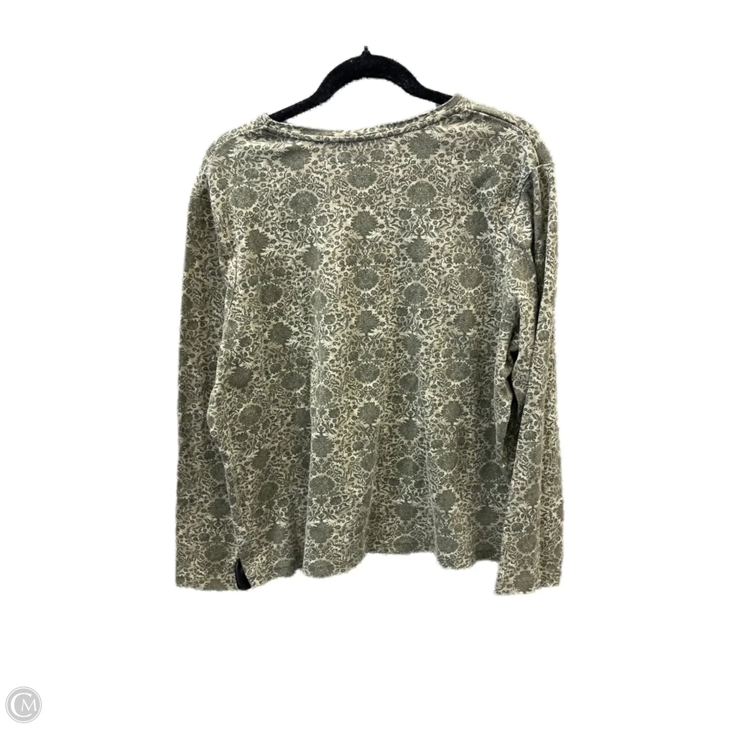 Top Long Sleeve By Croft And Barrow In Green, Size: 2x