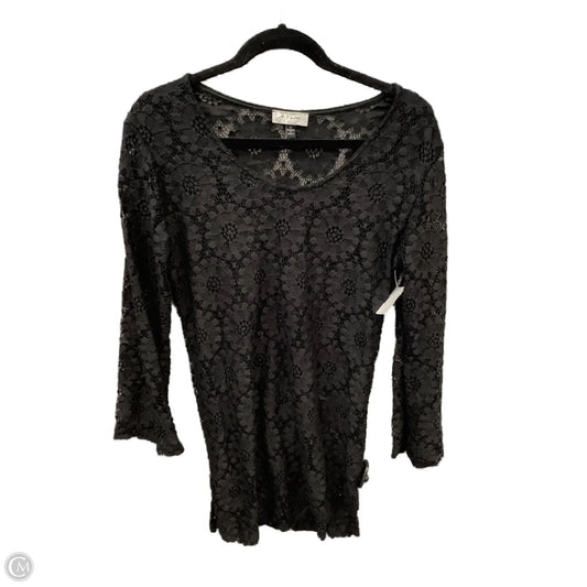 Top Long Sleeve By Clothes Mentor In Black, Size: M