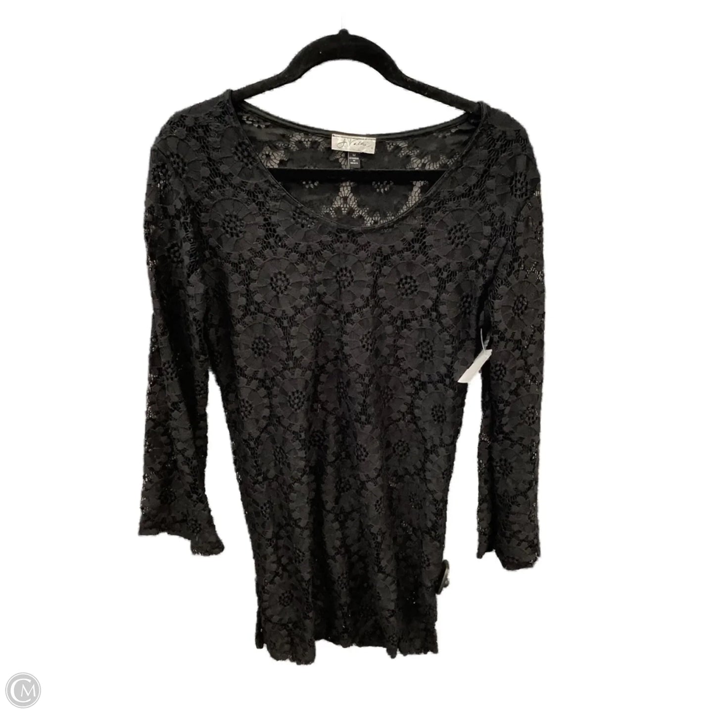 Top Long Sleeve By Clothes Mentor In Black, Size: M