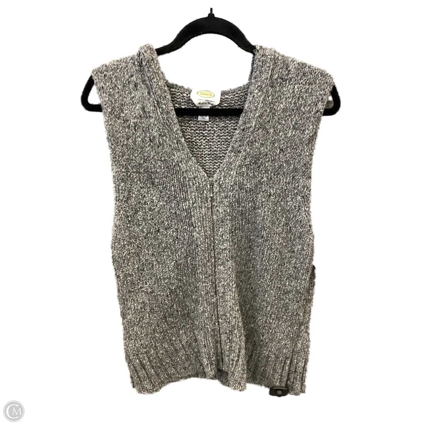 Vest Sweater By Talbots In Grey, Size: L
