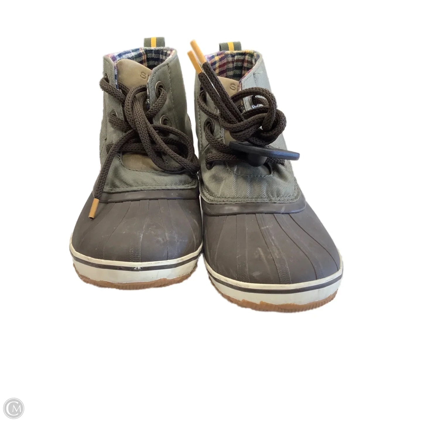 Boots Ankle Flats By Sperry In Brown & Green, Size: 6.5