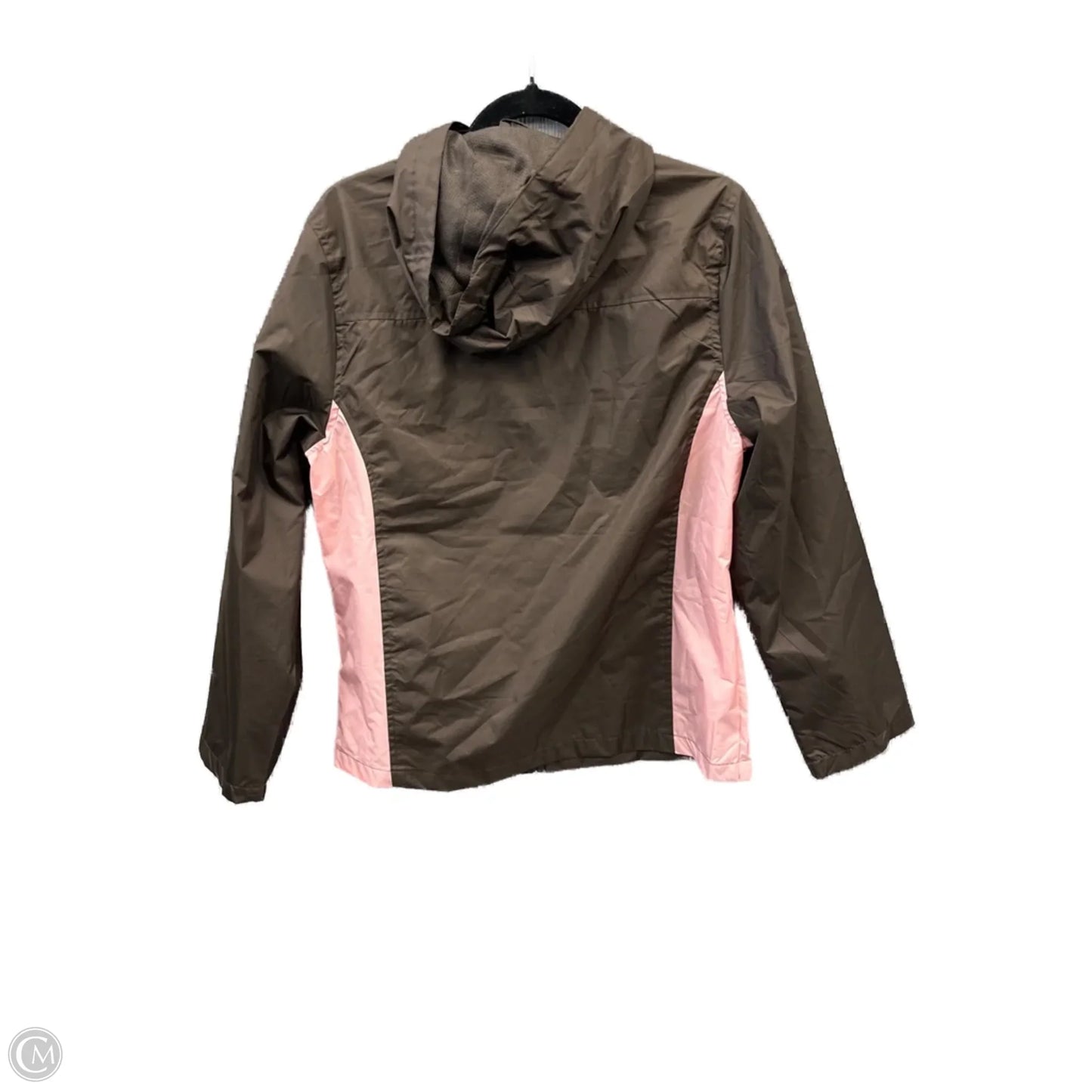 Jacket Windbreaker By Clothes Mentor In Brown & Pink, Size: M
