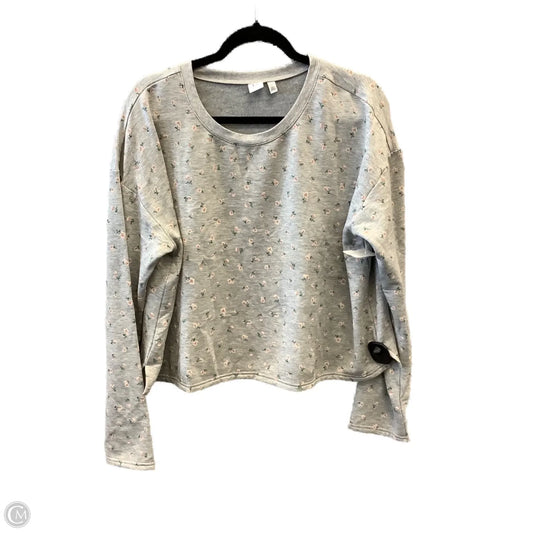 Top Long Sleeve By Bp In Grey, Size: L