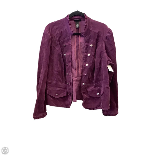 Jacket Other By Lane Bryant In Purple, Size: 1x