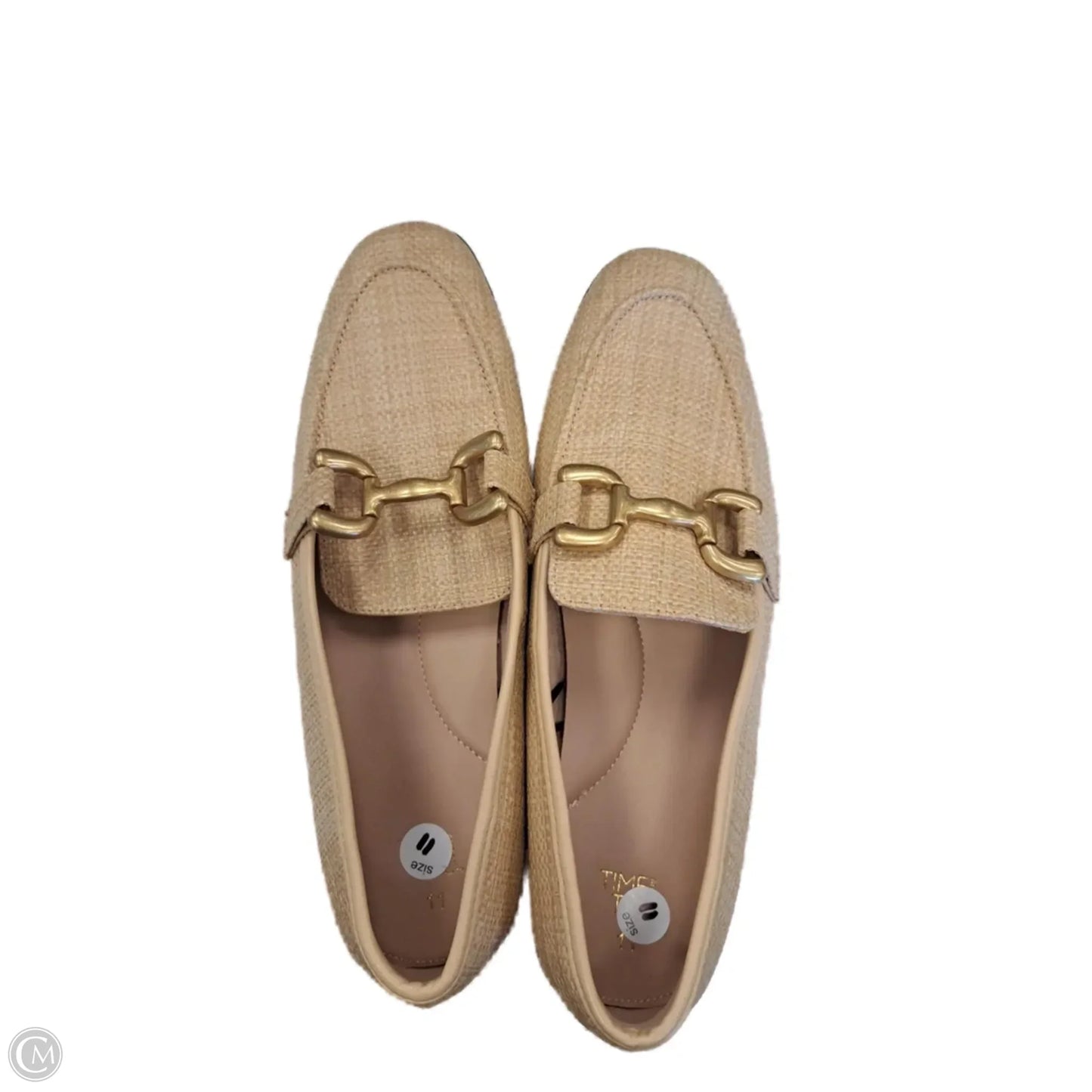 Shoes Flats By Time And Tru In Gold, Size: 11