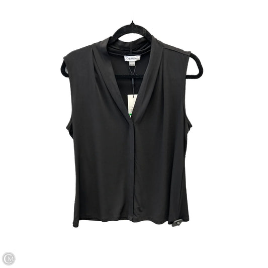 Top Sleeveless By Calvin Klein In Black, Size: L