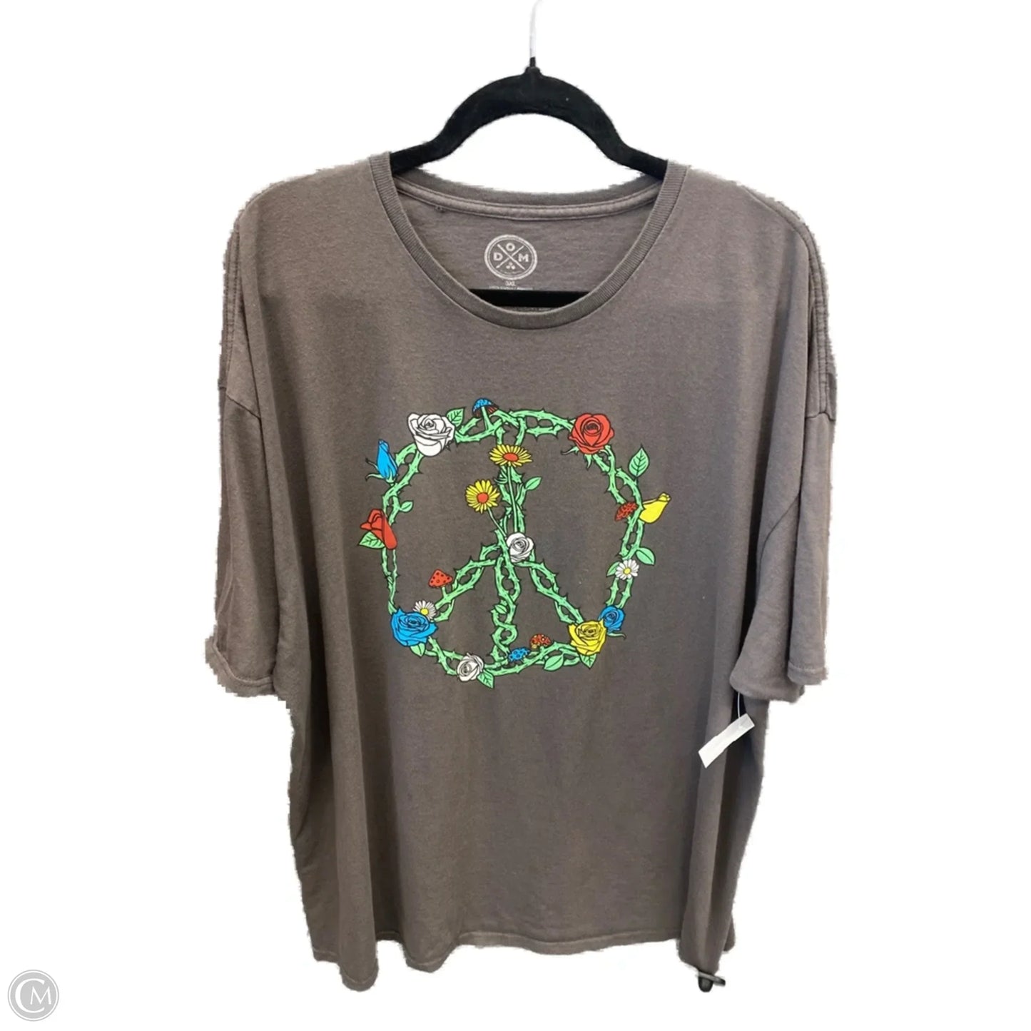 Top Short Sleeve By Clothes Mentor In Grey, Size: 3x