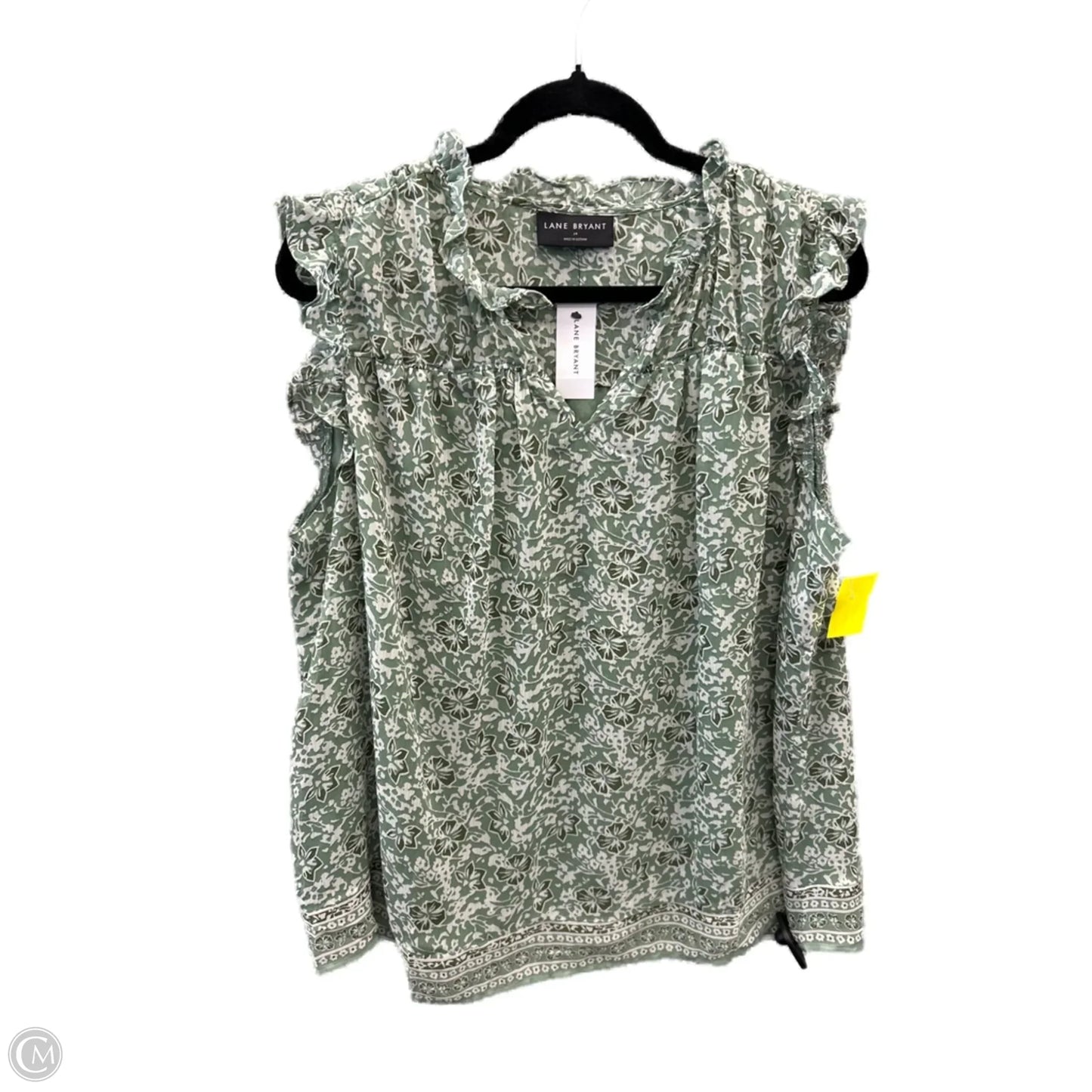 Top Sleeveless By Lane Bryant In Green, Size: Xl