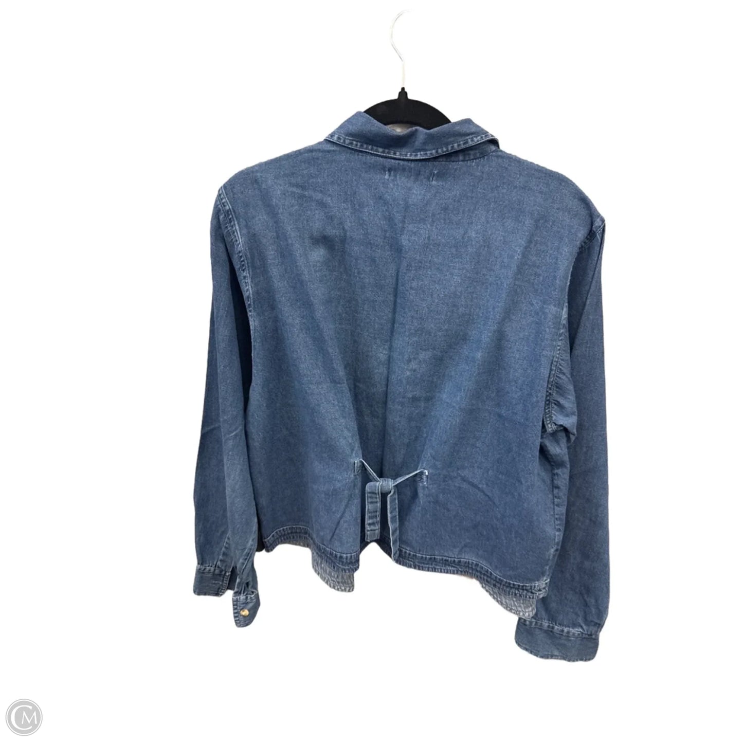 Top Long Sleeve By Cmf In Blue, Size: Xl
