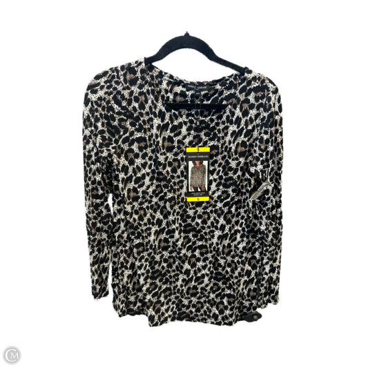 Top Long Sleeve By Mario Serrani In Animal Print, Size: S