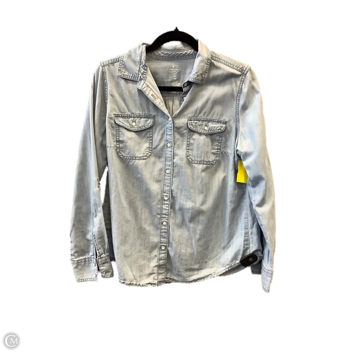 Top Long Sleeve By St Johns Bay In Blue, Size: Mp