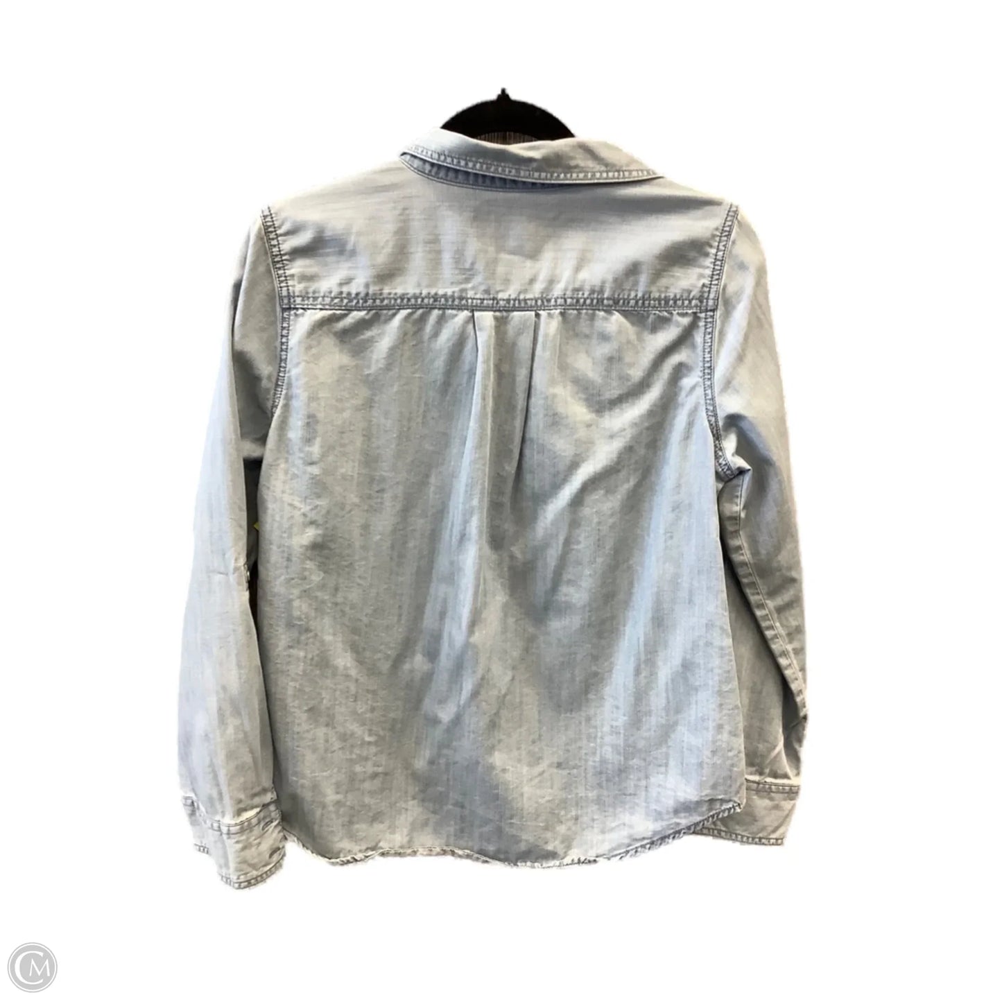 Top Long Sleeve By St Johns Bay In Blue, Size: Mp