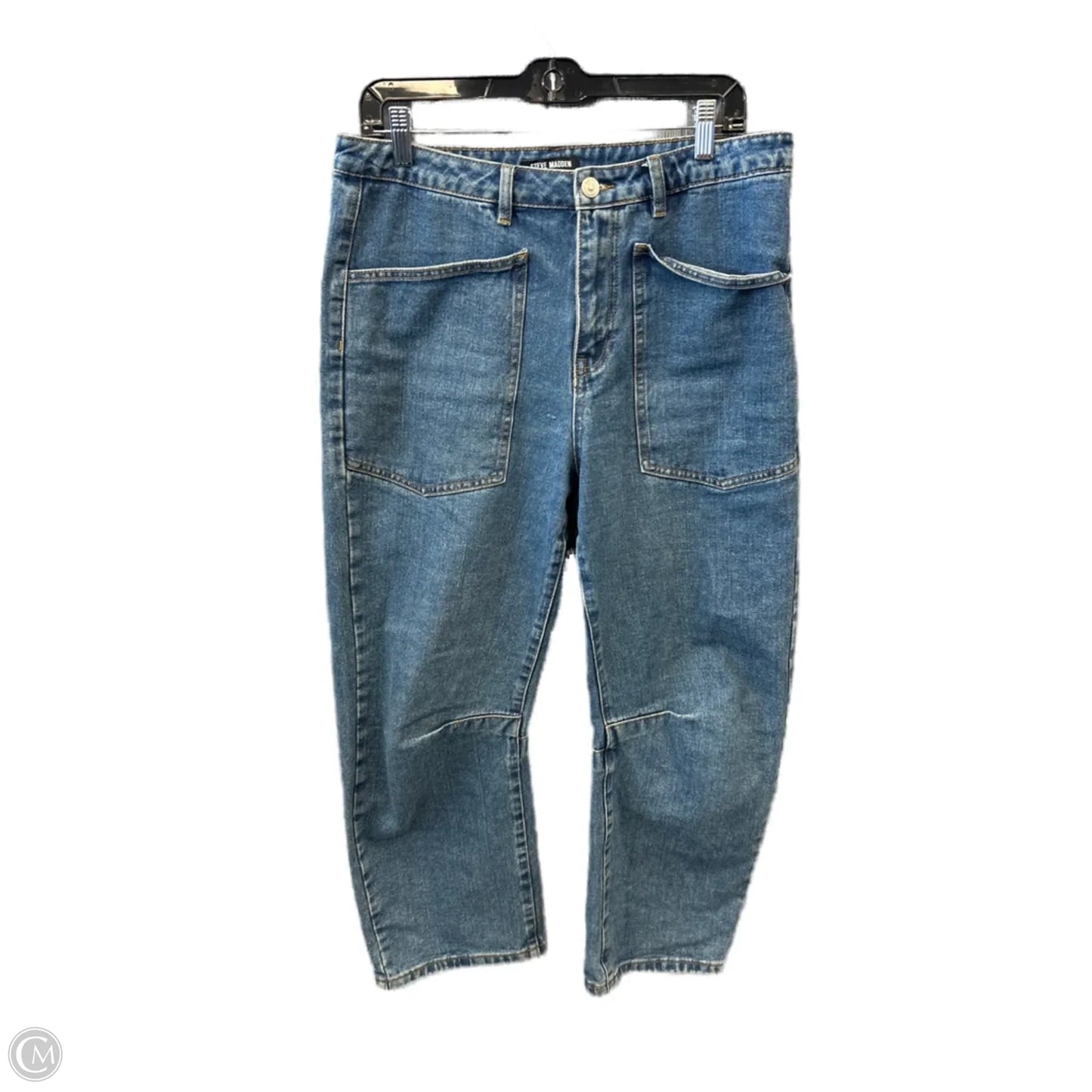 Jeans Straight By Steve Madden In Blue Denim, Size: 10