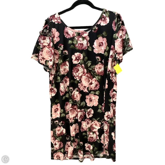 Dress Casual Short By Vibe In Floral Print, Size: 2x