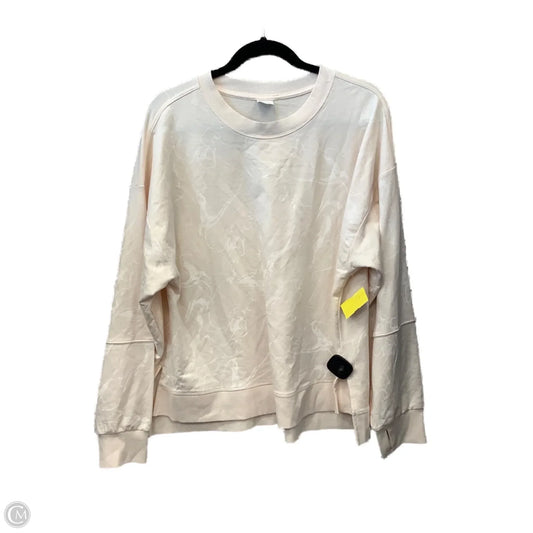 Athletic Sweatshirt Crewneck By All In Favor In Beige, Size: Xxl