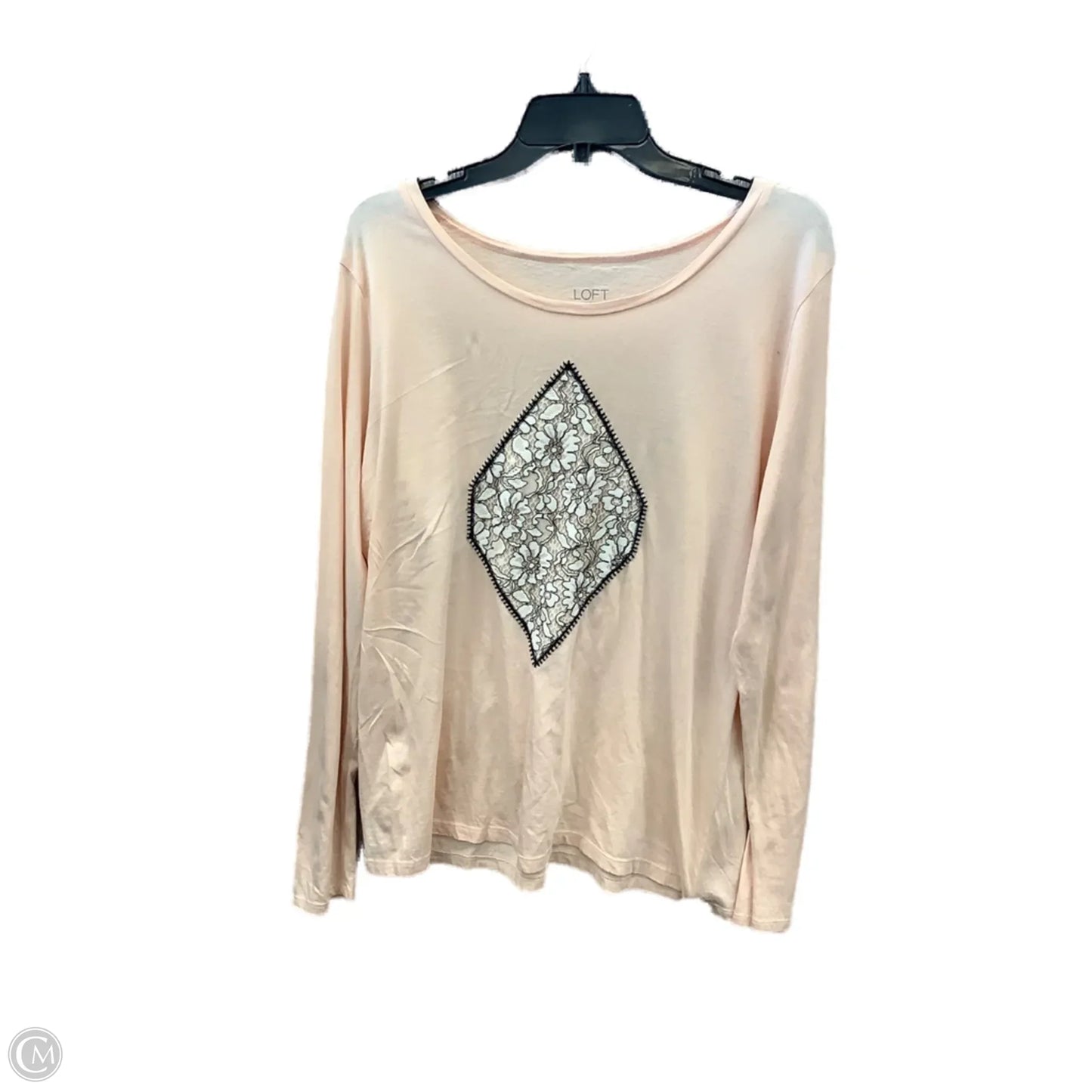 Top Long Sleeve By Loft In Peach, Size: Xl