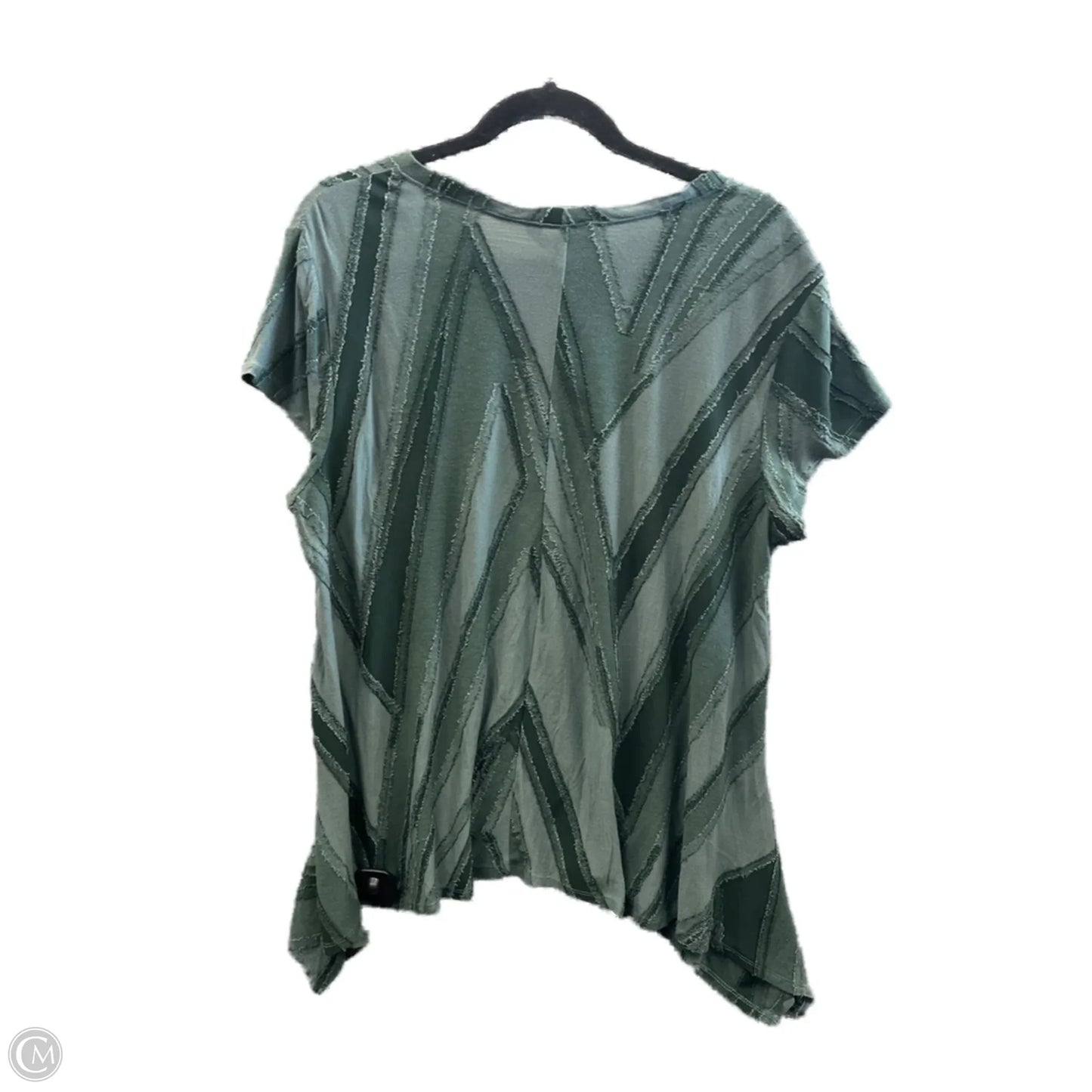 Top Short Sleeve By Simply Vera In Green, Size: Xl