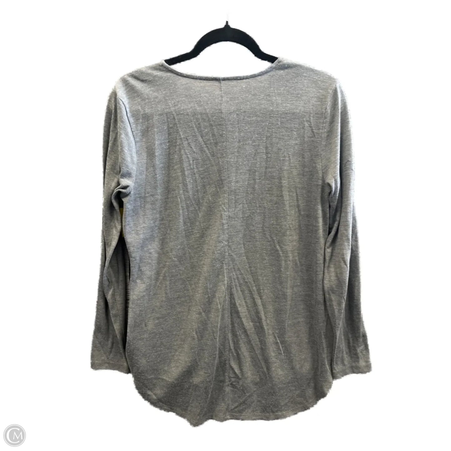 Top Long Sleeve By Loft In Black & Grey, Size: M