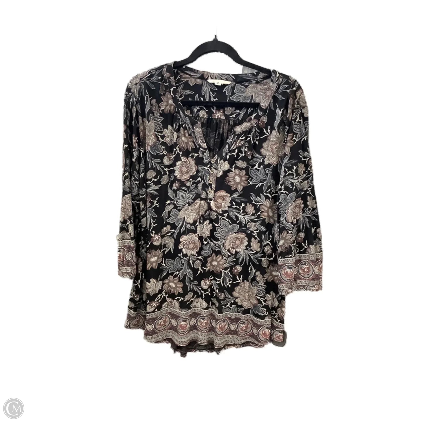 Top Long Sleeve By Lucky Brand In Black, Size: 2x