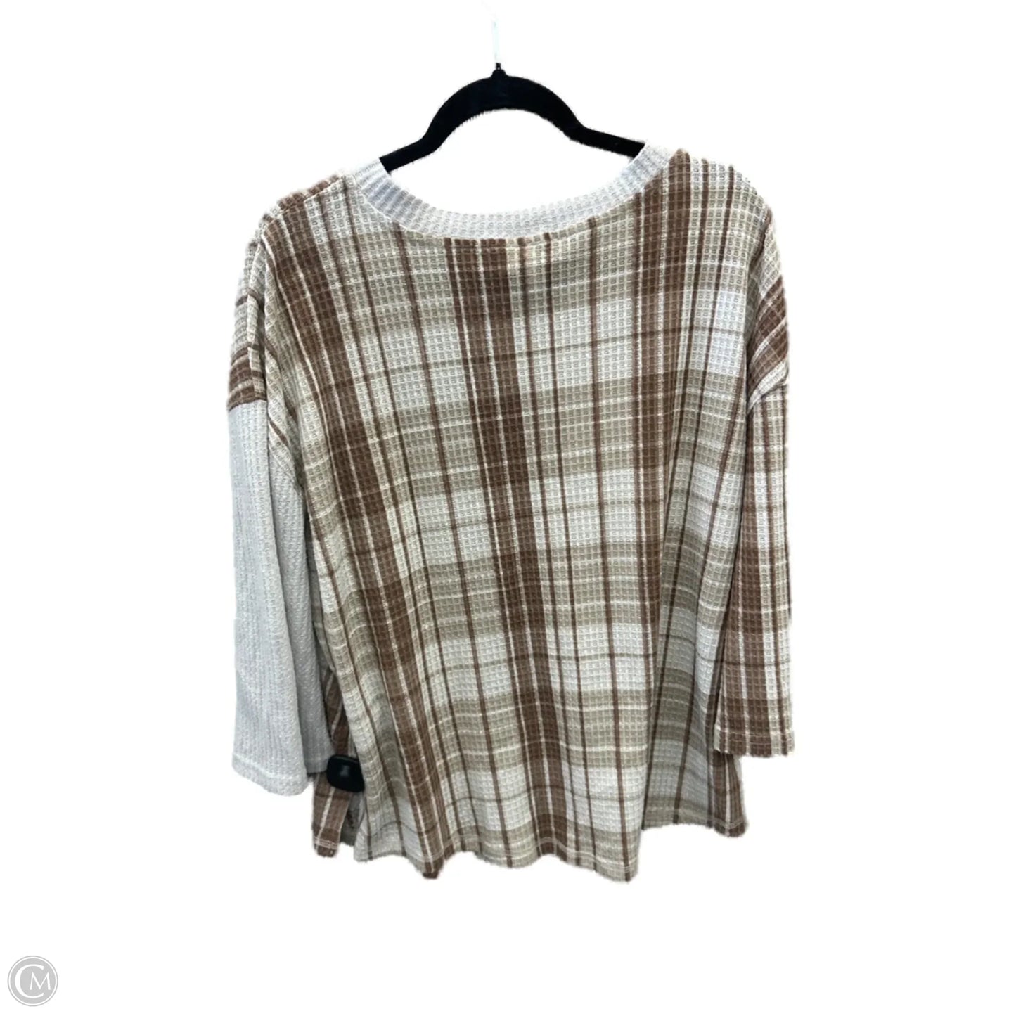 Top Long Sleeve By Cato In Brown, Size: Xl
