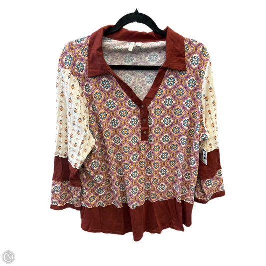 Top Long Sleeve By Cato In Multi-colored, Size: Xl