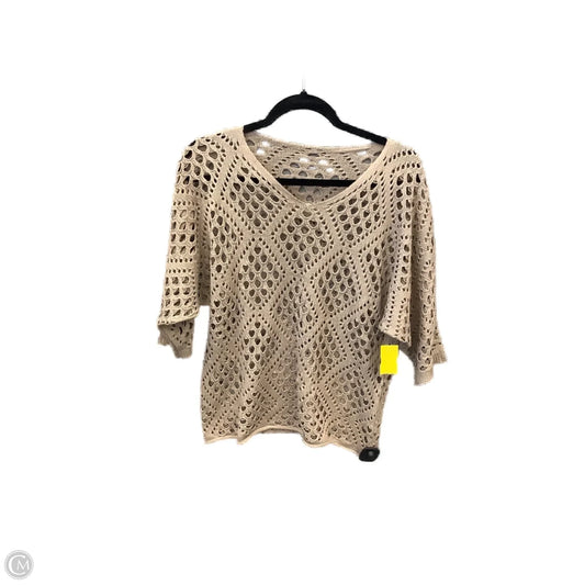 Sweater Short Sleeve By Shein In Tan, Size: S