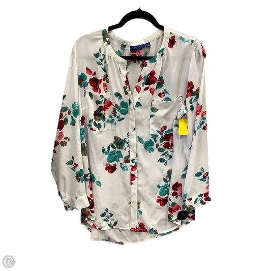 Top Long Sleeve By Apt 9 In White, Size: Xl