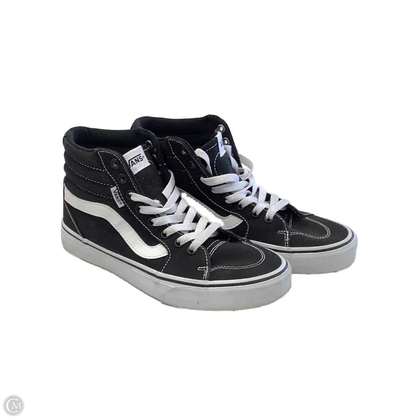 Shoes Sneakers By Vans In Black & White, Size: 8.5