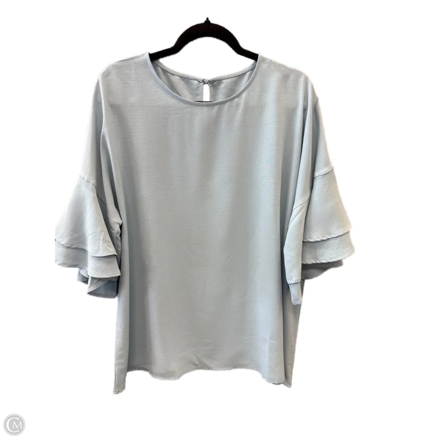 Blouse Short Sleeve By Clothes Mentor In Blue, Size: 2x