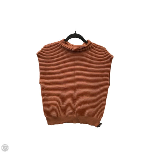 Sweater Short Sleeve By Worthington In Brown, Size: M