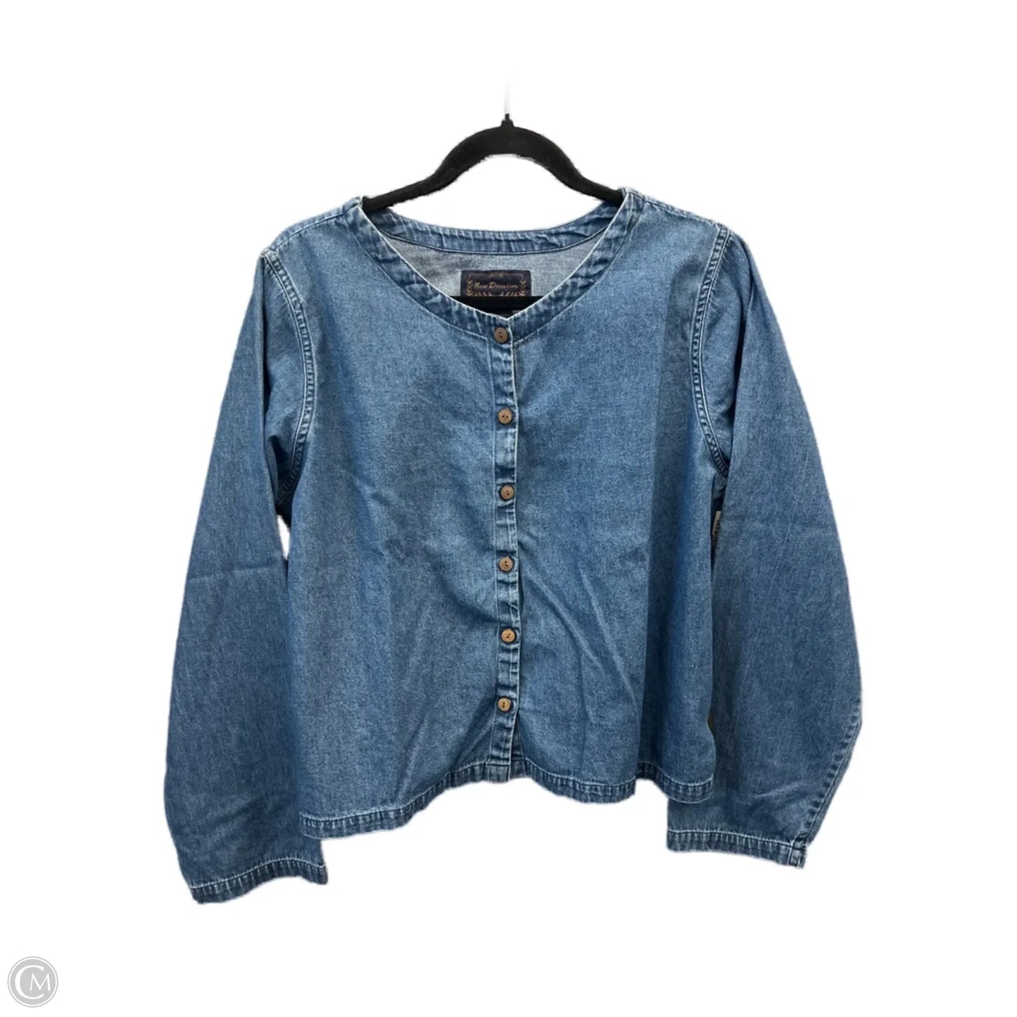 Top Long Sleeve By New Directions In Blue, Size: L