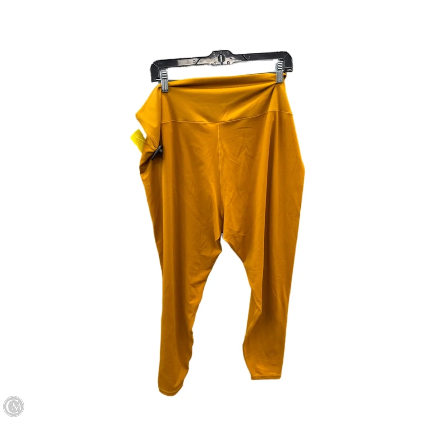 Athletic Leggings By Ultra Flirt In Yellow, Size: 3x