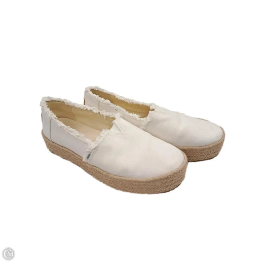 Shoes Heels Platform By Toms In White, Size: 9