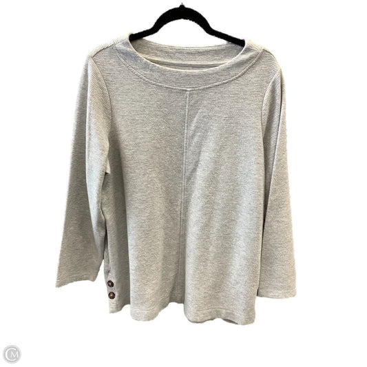 Top Long Sleeve By Croft And Barrow In Grey, Size: Xxl