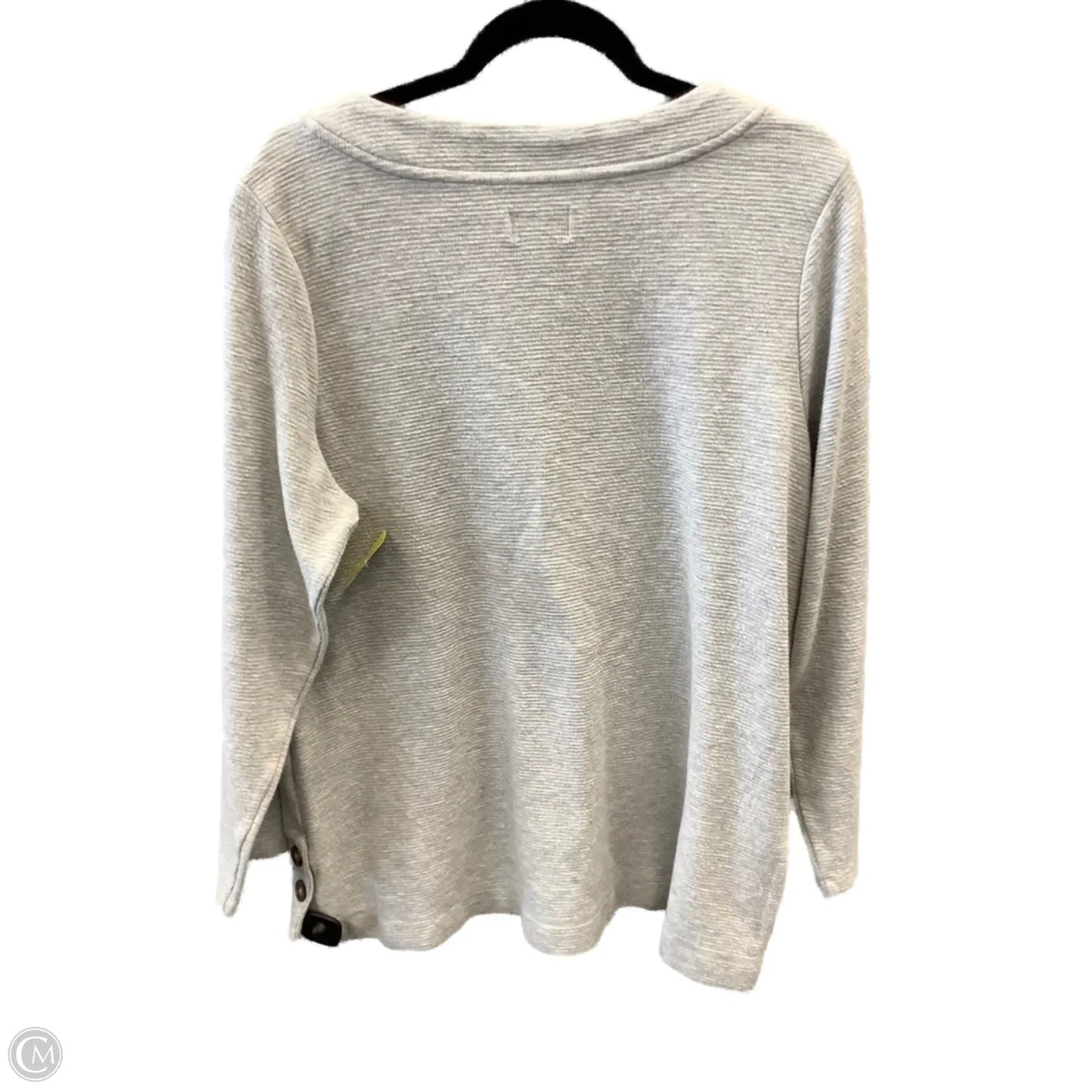Top Long Sleeve By Croft And Barrow In Grey, Size: Xxl